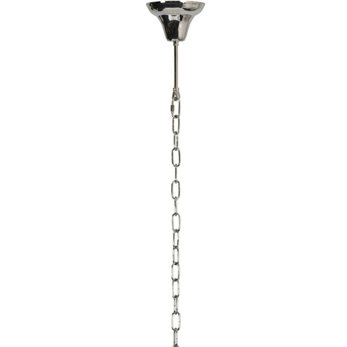 Libra Niagara Silver Chain 6 Bulb Pendant Lamp Small