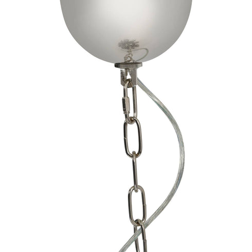 Libra Niagara Silver Chain 12 Light Pendant Lamp Medium