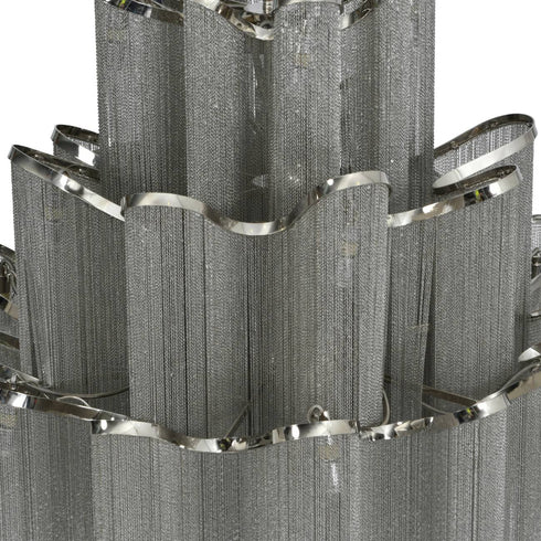 Libra Niagara Silver Chain 15 Light Pendant Lamp Extra Large