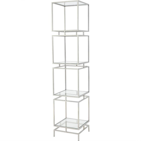 Libra Abington Stainless Steel Frame and Clear Glass Display Unit