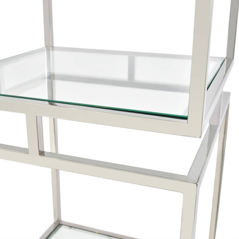 Libra Abington Stainless Steel Frame and Clear Glass Display Unit