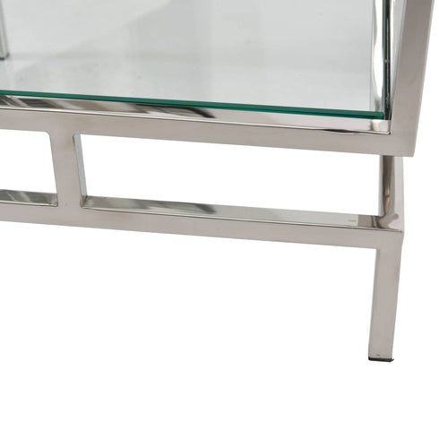 Libra Abington Stainless Steel Frame and Clear Glass Display Unit