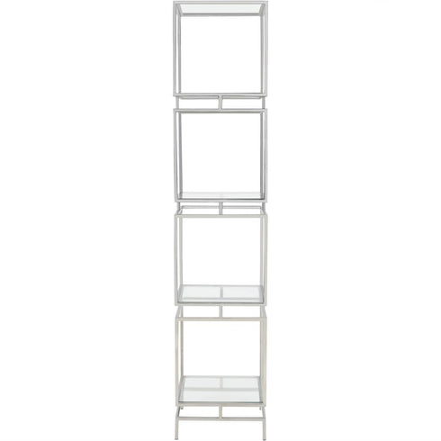 Libra Abington Stainless Steel Frame and Clear Glass Display Unit