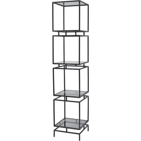 Libra Abington Black Frame and Tinted Glass Display Unit