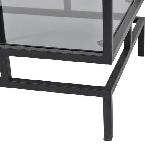 Libra Abington Black Frame and Tinted Glass Display Unit