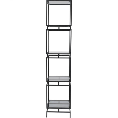 Libra Abington Black Frame and Tinted Glass Display Unit