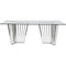 Libra Abington Stainless Steel Frame and Clear Glass Dining Table 200cm