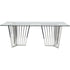 Libra Abington Stainless Steel Frame and Clear Glass Dining Table 200cm
