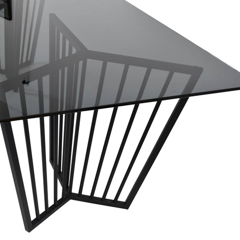 Libra Abington Black Frame and Tinted Glass Dining Table 200cm