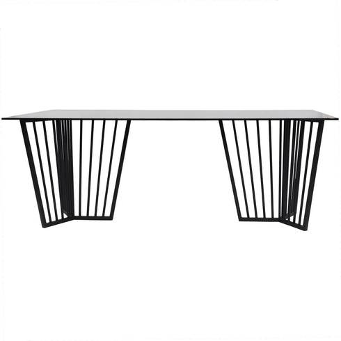 Libra Abington Black Frame and Tinted Glass Dining Table 200cm