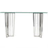 Libra Abington Stainless Steel Frame and Clear Glass Console Table