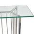 Libra Abington Stainless Steel Frame and Clear Glass Console Table
