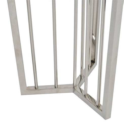 Libra Abington Stainless Steel Frame and Clear Glass Console Table