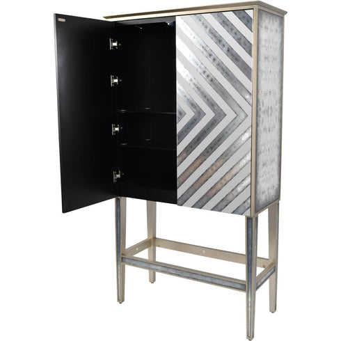 Libra Lexington Antique Mirrored Bar Cabinet