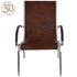 Libra Iconic Bolero Aluminium and Tan Leather Armchair