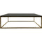 Libra Kirkstone Iron Coffee Table Aged Champagne Finish, Galaxy Slate Top Large 140×81