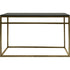 Libra Kirkstone Iron Console Table in Aged Champagne Finish Galaxy Slate Large 140x41x