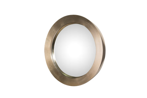 Round Mirror 75cm Diameter With Brushed Brass Finish