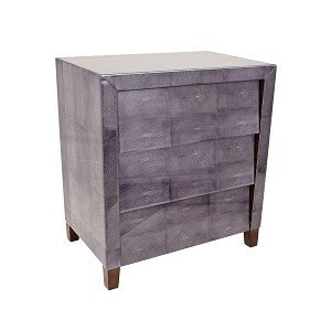 3 Drawer Chest - Dark Grey Shagreen