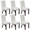 Swen Studio - Dining Chairs 6 pcs White Faux Leather
