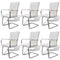 Swen Studio - Dining Chairs 6 pcs White Faux Leather