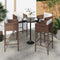 Swen Studio - Bar Stools 4 pcs with Cushions Brown Poly Rattan