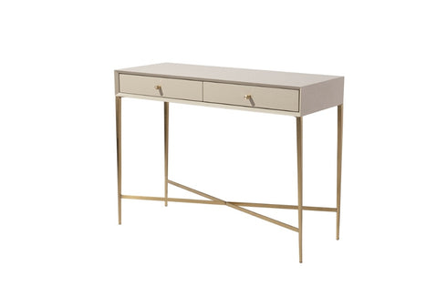 2 Drawer Console Table In Ceramic Grey Finish