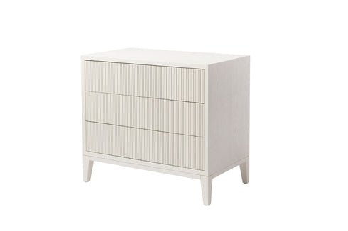 3 Drawer Chest - White Veneer Finish