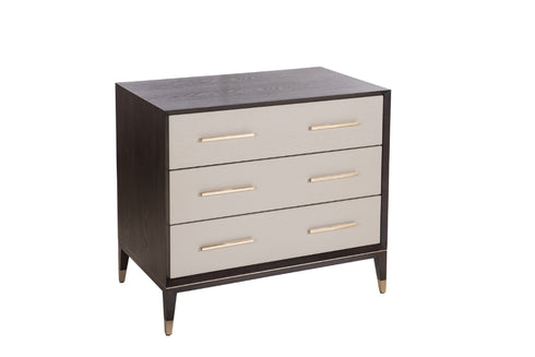 3 Drawer Chest Chocolate - Grey Ceramic Finish