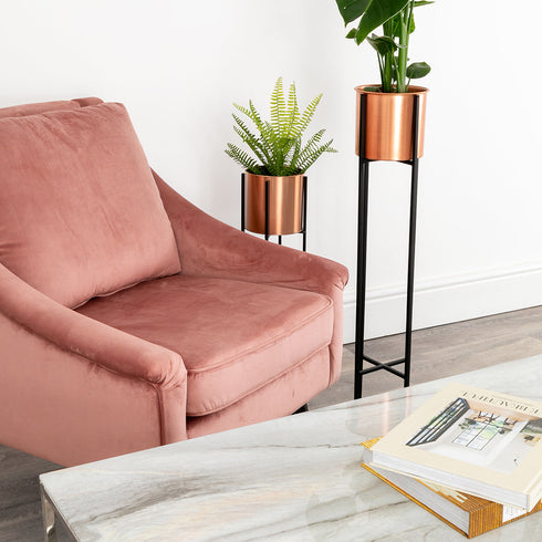 Native Home Lifestyle Rose Velvet Armchair