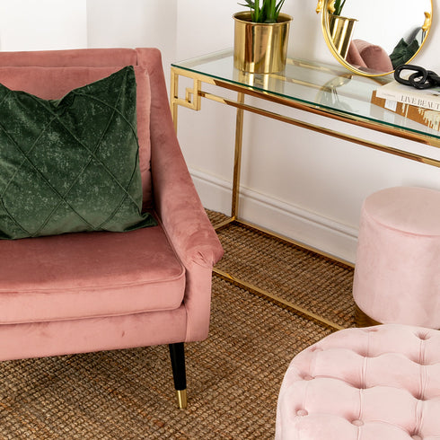 Native Home Lifestyle Rose Velvet Armchair