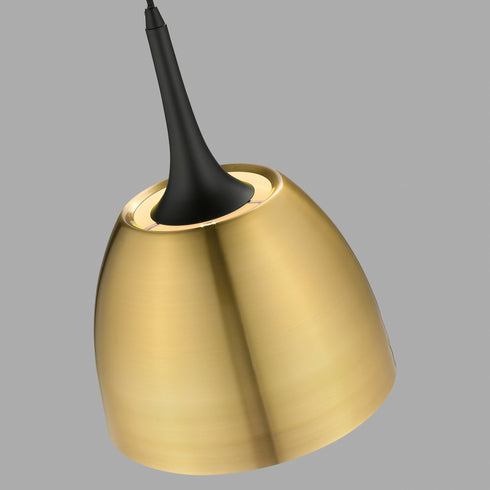 Pendant Luminaire In Antique Brass And Matt Black LL00001