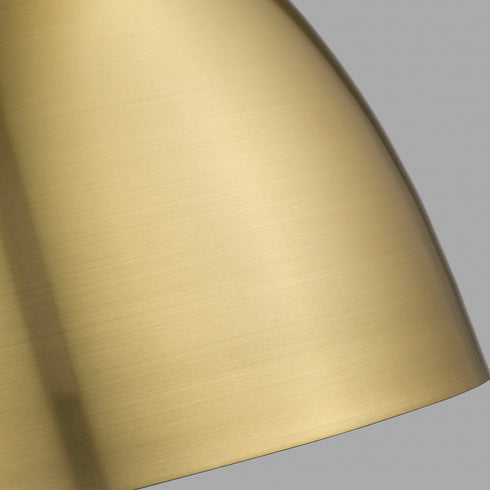 Pendant Luminaire In Antique Brass And Matt Black LL00001