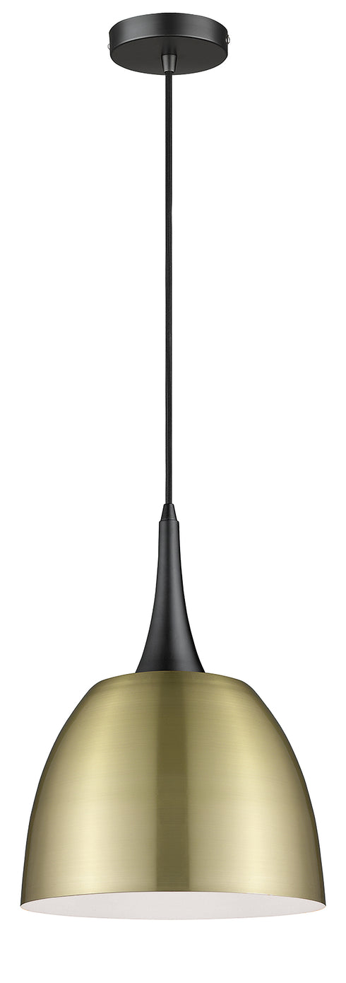 Pendant Luminaire In Antique Brass And Matt Black LL00001