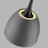 Pendant Luminaire In Cement And Matt Black LL00002