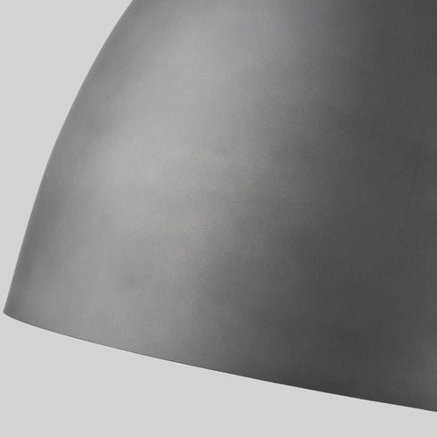 Pendant Luminaire In Cement And Matt Black LL00002