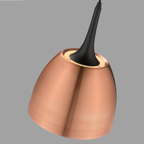 Pendant Luminaire In Copper And Matt Black LL00003