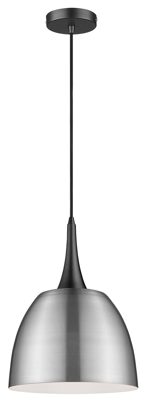 Pendant Luminaire In Satin Nickel And Matt Black LL00004