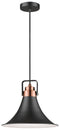 Pendant Luminaire In Matt Black And Copper LL00010