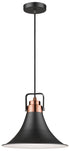 Pendant Luminaire In Matt Black And Copper LL00010