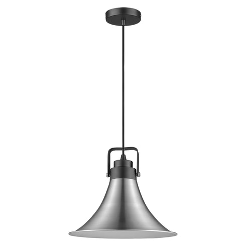 Pendant Luminaire In Satin Nickel And Matt Black LL00011