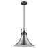 Pendant Luminaire In Satin Nickel And Matt Black LL00011