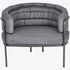 Libra Angus Club Chair Concrete Colour Leather