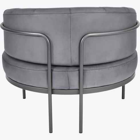 Libra Angus Club Chair Concrete Colour Leather