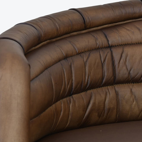 Libra Angus Club Chair Light Olive Leather