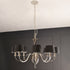 Libra Aperfield Nickel Chandelier with Black Shades E14 40W 8