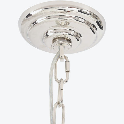 Libra Aperfield Nickel Chandelier with Black Shades E14 40W 8