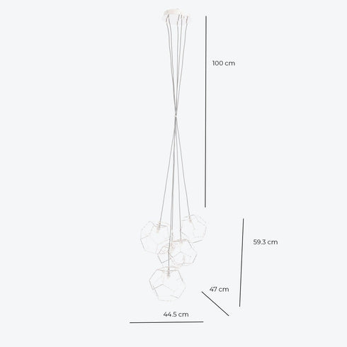 Libra Apus Pentagon Hanging Pendant Light LED G9 5W 5