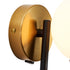 Wall luminaire in Matt Black and Antique Brass LL00012