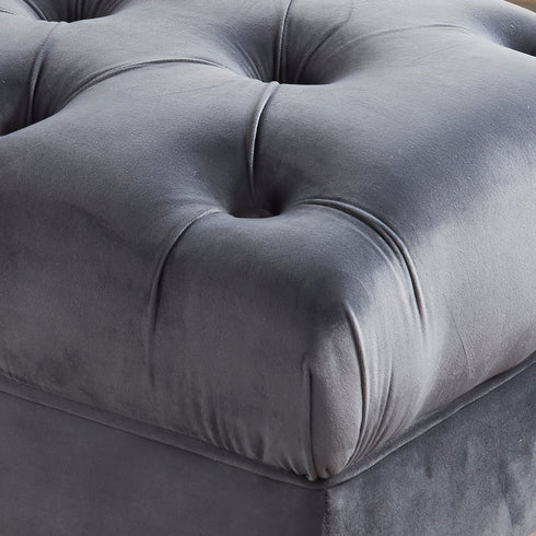 Native Home Lifestyle Button Bench Grey